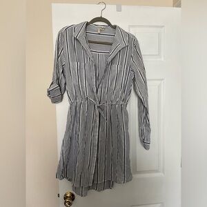 Blue and White Striped Dress Size Large